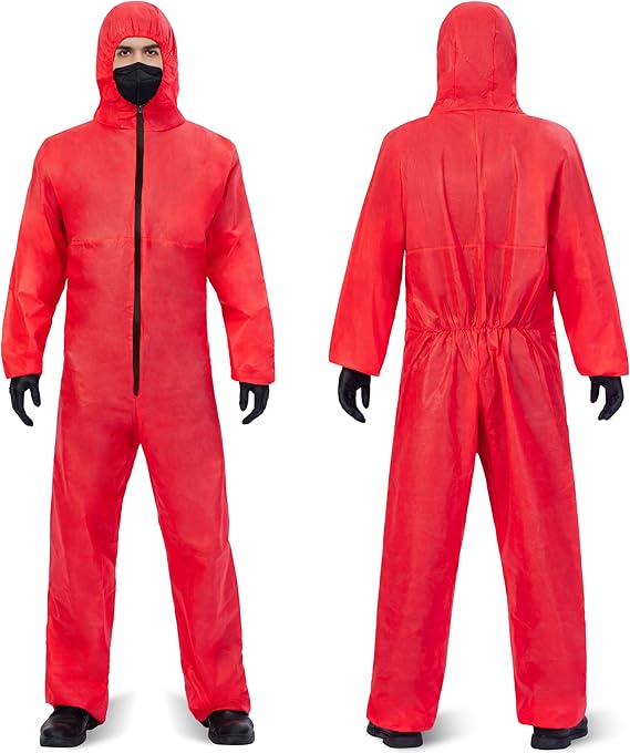 Medtecs Hazmat Suits - 6 Sizes Options - Disposable Coveralls Suit, Medical Protective Coverall PPE Hazmat Suits