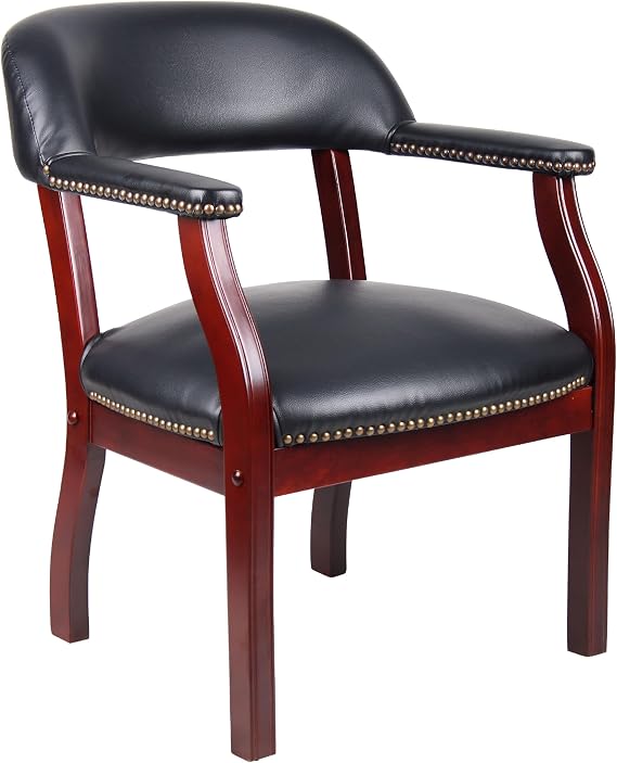 Boss Captains Chair In Black Vinyl