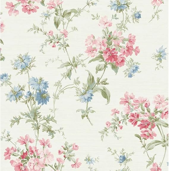 Wild Blooms Wallpaper in Springtime RV20304 from Wallquest