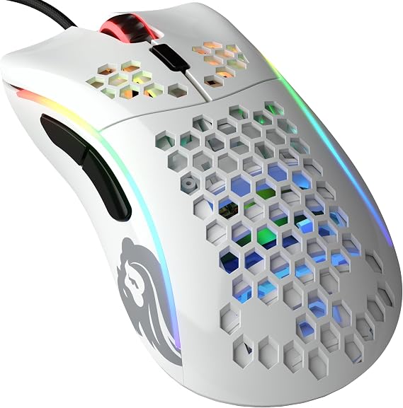 GLORIOUS Model D- Wired Gaming Mouse (Glossy White)
