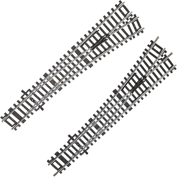 HO Scale Nickel Silver Track with Wood Ties, Set of 4 Realistic Railroad