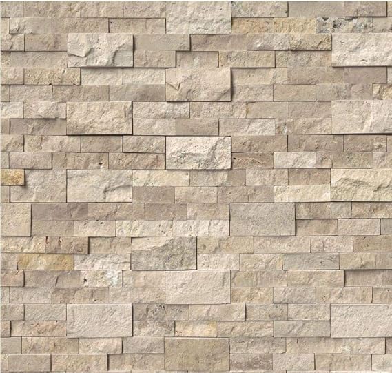 Tenedos Roman Beige Ledger Panel 6 in. x 24 in. Natural Travertine Wall Tile for Accent Walls Kitchen Backsplash Fireplace (30 pcs/30 sq.ft.)