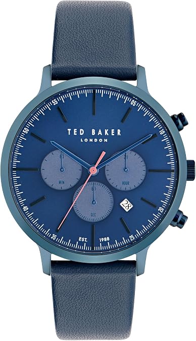 Ted Baker Gents Blue Leather Strap Watch