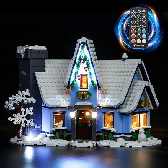 YEABRICKS LED Light for Lego- 10293 Creator Expert Santas Visit Building Blocks Model: Remote-Control Version (Lego Set NOT Included)