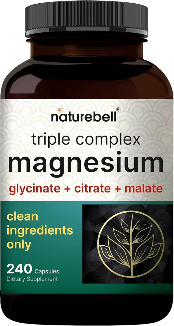 NatureBell Triple Magnesium Complex, Glycinate Citrate Malate, 240 Capsules