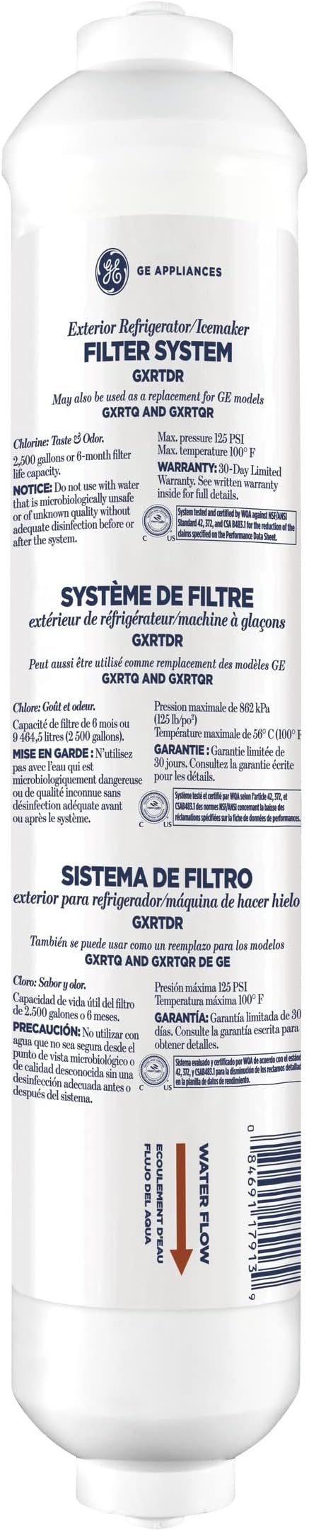 GE GXRTDR Exterior Refrigerator/Icemaker Filtration System, White