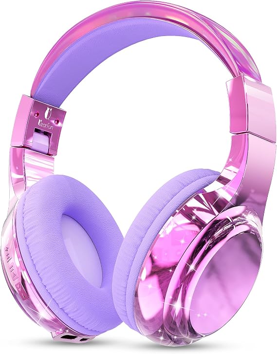 QearFun Kids Bluetooth Headphones, 60H Playtime, 74/85/94dB Volume Limit