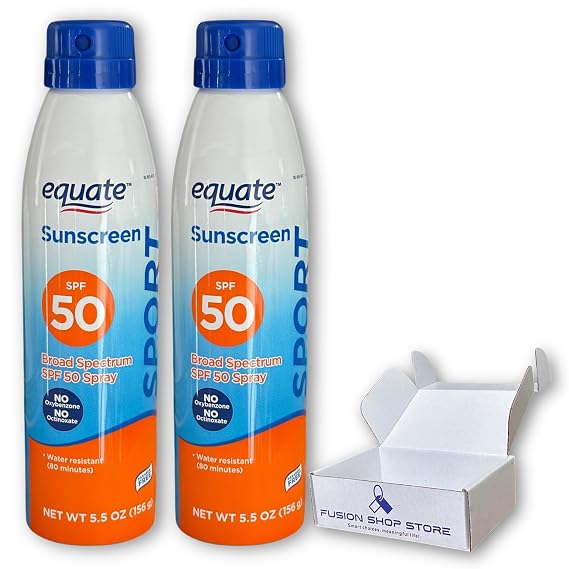 Sunscreen SPF 50- Sport Broad Spectrum Spray (Pack of 1), Boxed By Fusion Shop Store