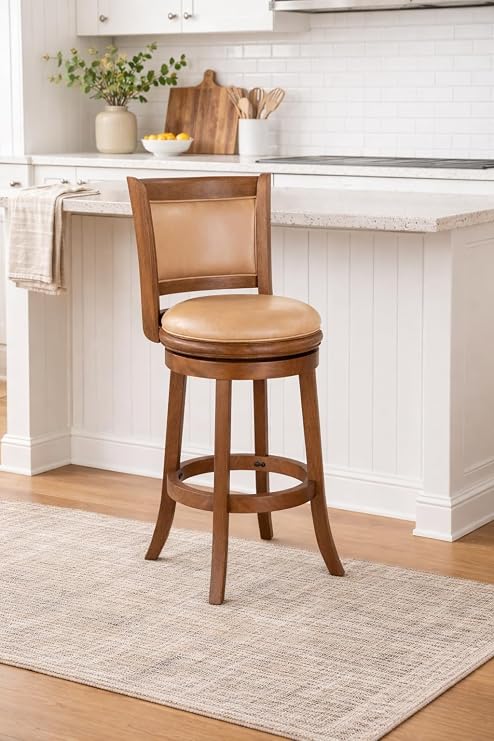 Boraam Augusta Swivel Bar Stool - Burnished Brown