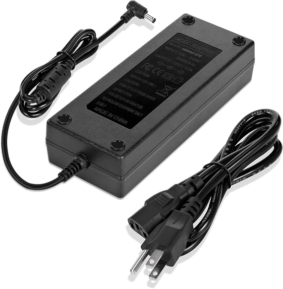 12V 10A Power Supply 120W AC/DC Adapter, 100V-240V AC to 12V 10A Max DC Converter Power Adapter 12 Volt Transformer with 5.5 x 2.1mm/2.5mm Tip for LED Strip Security Cameras Router LCD Monitor
