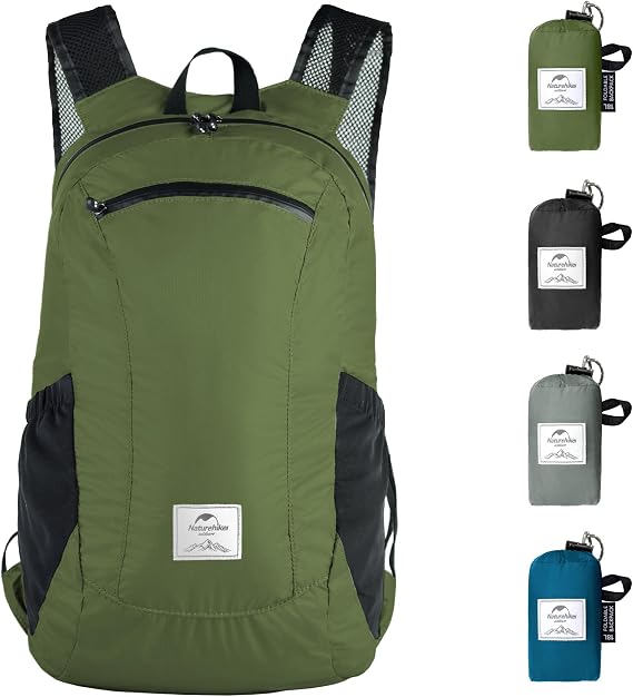 Naturehike Ultra Lightweight Packable Waterproof Hiking Daypack Small Backpack Durable Handy Foldable Perfect for Climbing Camping Backpack Cycling