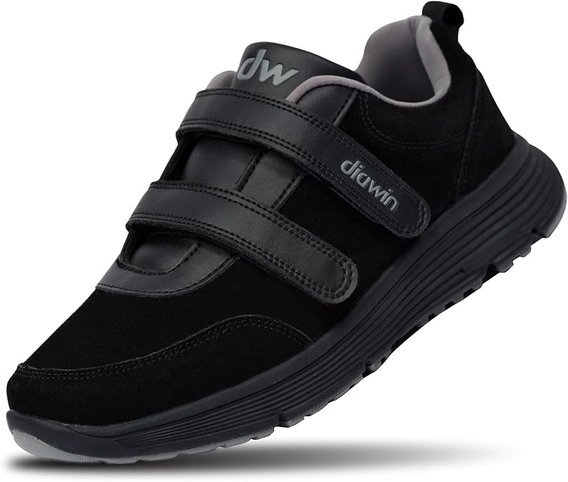 diawin Wide Shoes for Men & Women Extra Depth Walking Shoes with Wide Toe Box for Swollen Feet, Hallux, Arthritis, and Diabetic Needs Durable Genuine Leather for Comfort