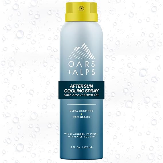 Oars + Alps After Sun Cooling Spray, Soothing Sunburn Relief, 1pk, 6oz | Relieves Skin, Repairs + Hydrates Skin, Reduces Redness, For Sunburn, Lightweight, Non-Greasy, Hands-Free Application