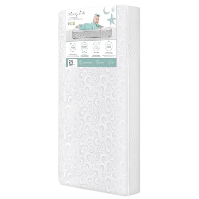 Dream On Me 2-in-1 Breathable 150 Ultra Coil Inner Spring Standard Crib & Toddler Mattress in White I Greenguard Gold Certified I JPMA Certified