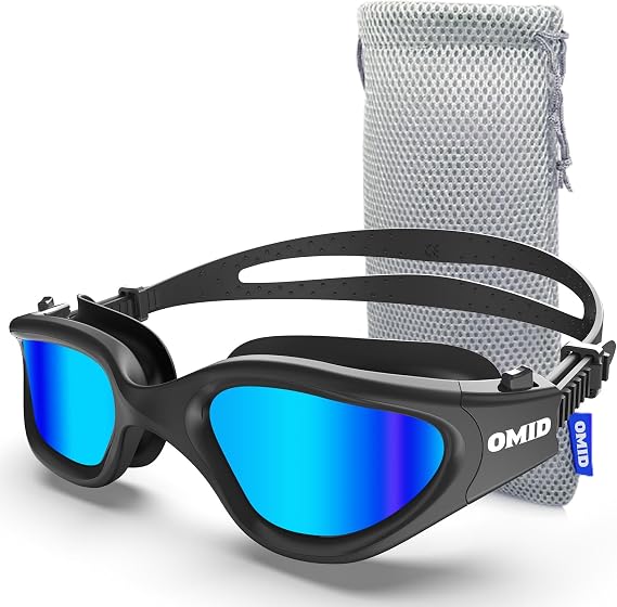 OMID Swim Goggles, P2 Lite Comfortable Anti-Fog Swimming Goggles for Men Women Adults Youth