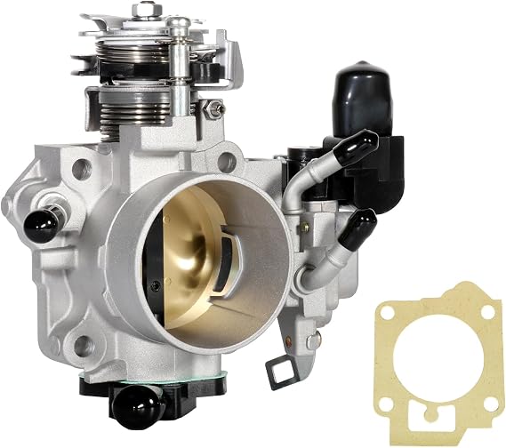 Electronic Throttle Body Assembly, Compatible with 2003-2005 Honda Accord, 2003-2006 Element L4 2.4, Replace OE: 16400-RAA-A62, 16400-RAA-A61