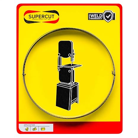 SUPERCUT 70 1/2-inch x 1/2-inch x .025 x 3 TPI Premium Gold Carbide IMPREGNATED BANDSAW Blade for Cutting Wood