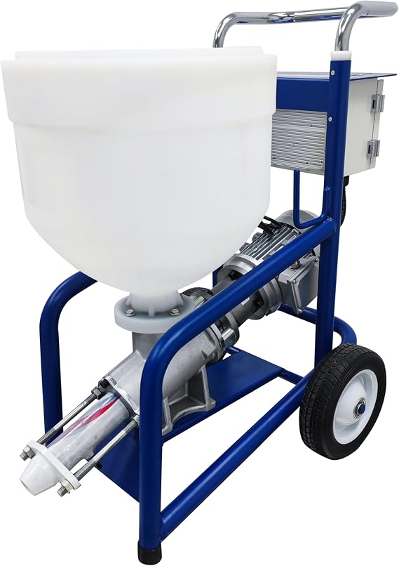 Putty Cement Grouting Sprayer 1800W 220V Wall Paint Spraying Machine 12L/min Max Flow Open Hopper for Real Stone Waterproof Paint Hopper Capacity 28L