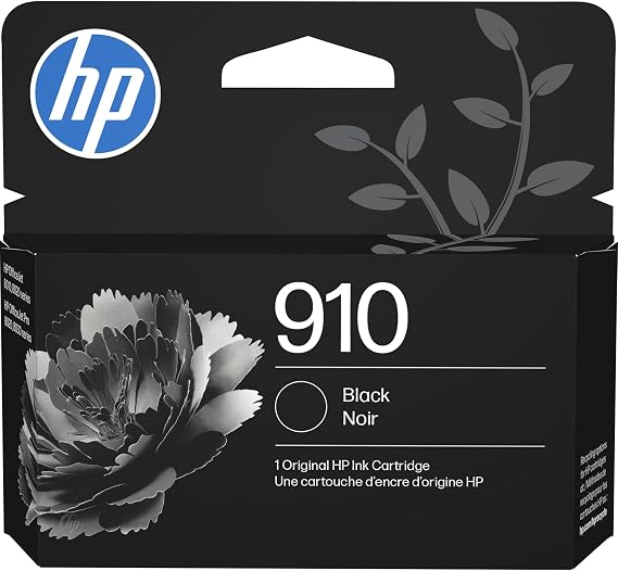 HP 910 Black Ink Cartridge | Works with OfficeJet 8010, 8020 Series, OfficeJet Pro 8020, 8030 Series | Eligible for Instant Ink | 3YL61AN
