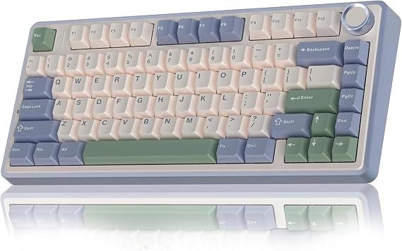 Aula F75 Mekanik RGB TKL Ice Vein Switch Kablosuz Makrolu Hot Swap Klavye Pastel