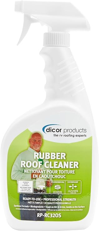 Dicor RP-RC320S Deep Cleaning Rubber RV Roof Cleanser Spray, 32 Oz
