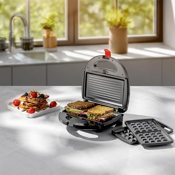 Homend Toastbuster 1325H Portable Design Toaster with Removable Waffle Plate