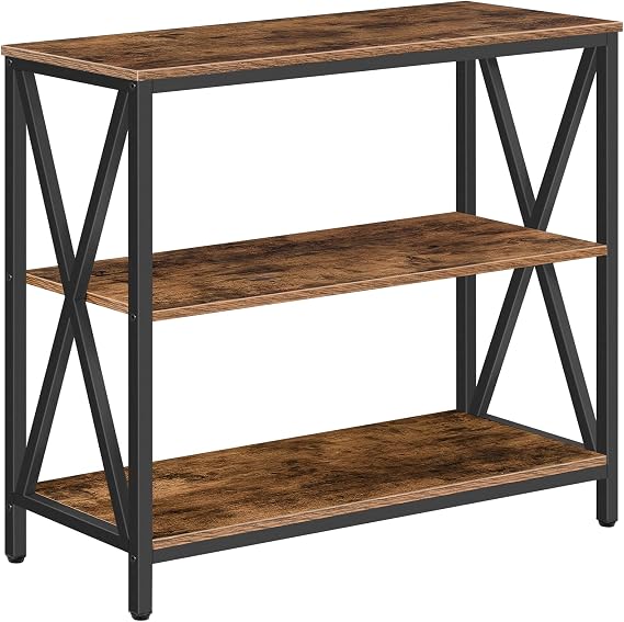 MAHANCRIS 31.5" Sofa Table, Industrial Console Table, 3-Tier Entryway Table