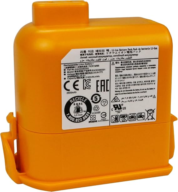 EAC63382201 EAC63382204 EAC63382208 EAC63758601 Battery for LG CordZero A9 Plus MAX P9 A9K A9T A9N A9M A9S A927 A937 A902RM A929 A925 Cordless Stick Vacuum Cleaner EAC63758603 MEV65921201 EAC63382202