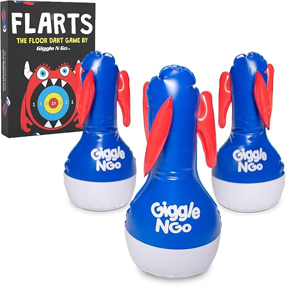Lawn Darts Set - Original Flarts Indoor & Outdoor Fun for Kids, Adults & Family - Backyard Games with Inflatable Pins, Pegs & Mat