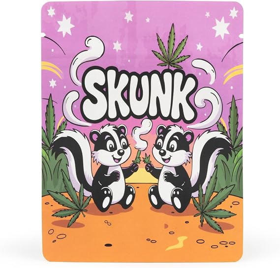 25 Cali Packs Skunk Soft Touch Premium Surface 3.5G with Labelling Field Smell Proof Bag Pouch - Small Resealable Zip Bag Cali Bags Baggies Ziplock Bags