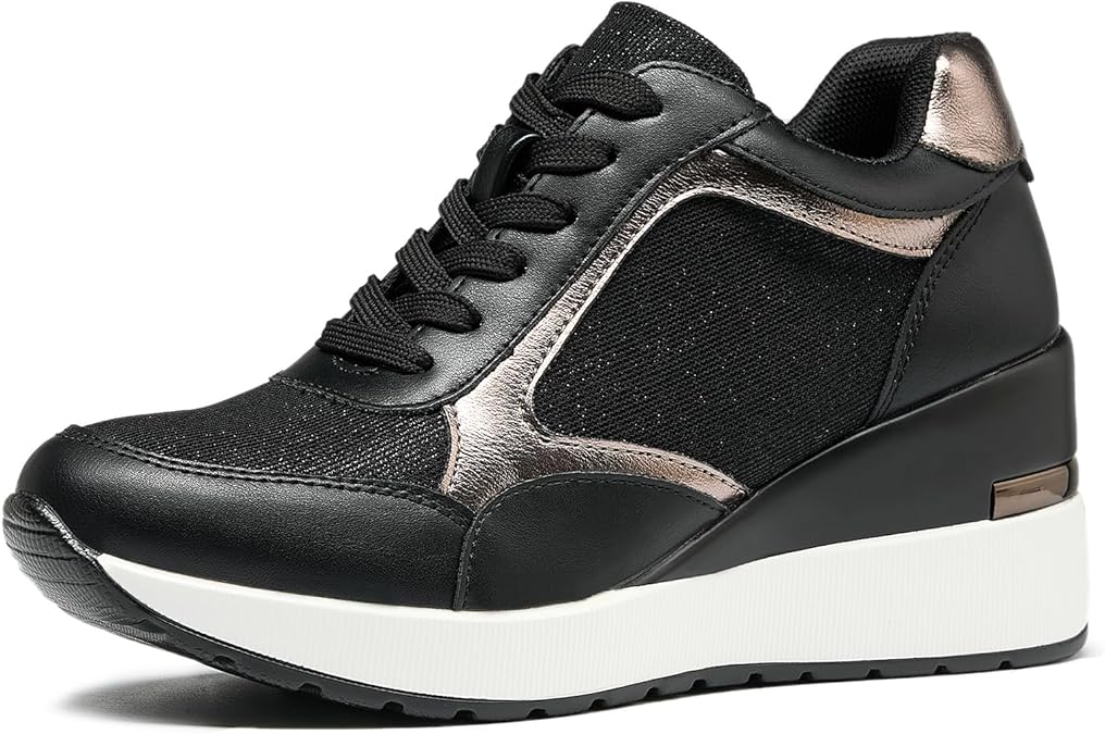 Wedge Sneakers for Women High Heel Platform Walking Shoes