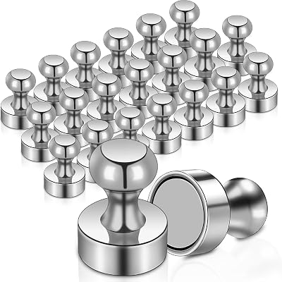 MAGXCENE 22Packs Neodymium Fridge Magnets, Strong Magnets for Whiteboard, Push Pin Magnet, Small Strong Neodymium Refrigerator Magnet for Office, Kitchen, Adults, Home