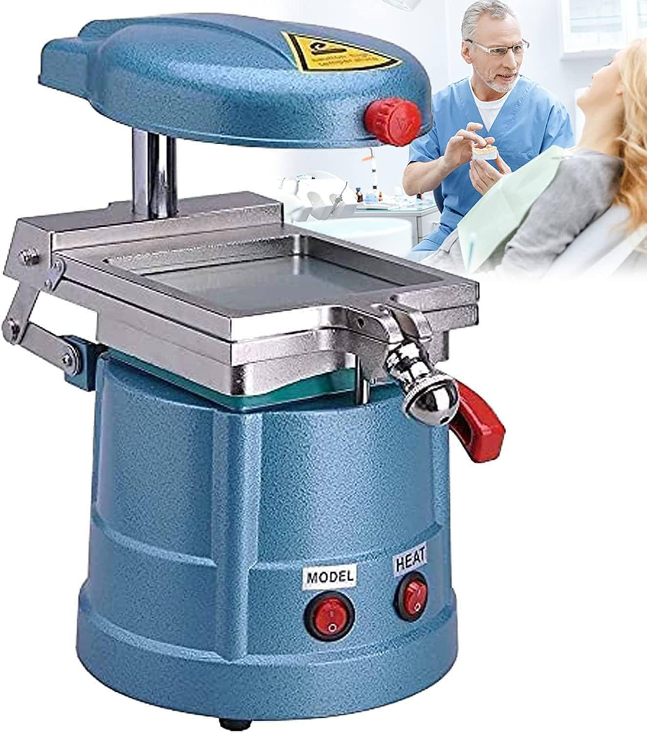 Vacuum Forming Machine, 1000W Portable Automatic Dental Vacuum Former Machine Thermoforming Laminating Machine Lab Equipment JT-18 110V220V