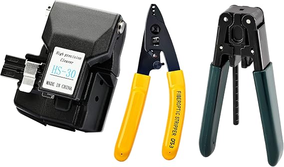 FTTH Optical Fibre Cleaver HS-30 fiber cutter CT-30 leather wire stripper CFS-3 optical fiber stripper