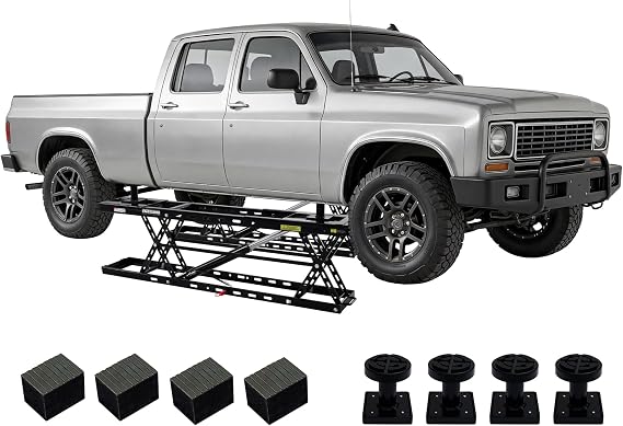 Jocisland 7000 LBS Portable Car Lift Quick Jack with Extension Plates