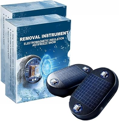 2PCS Anti-Freeze Electromagnetic Car Snow Removal Device, Electromagnetic Snow Removal, 2026 New Portable Anti-Freeze Snow Remover with Solar Power for Ice Scraping