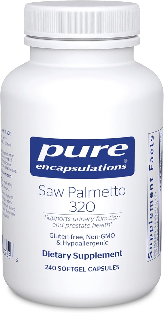 Pure Encapsulations Saw Palmetto 320 - Fatty Acids & Other Essential Nutrients to Support Metabolism & Urinary Function* - with Saw Palmetto Extract - 240 Softgel Capsules