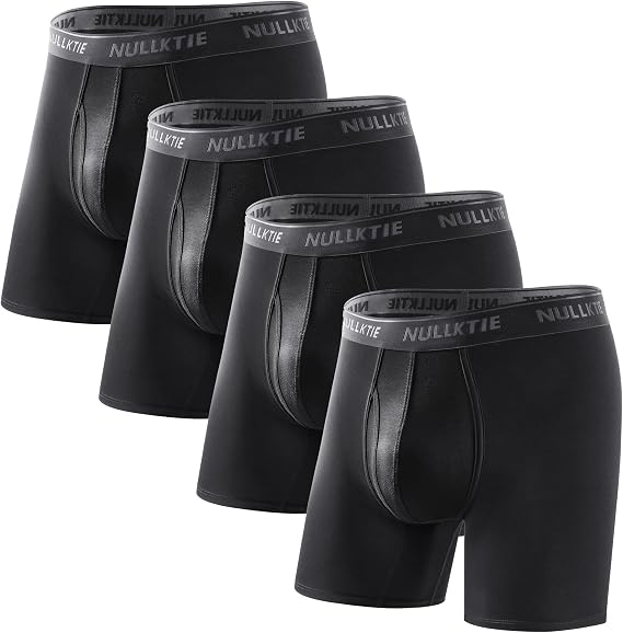 Soft Mens Boxer Briefs, Rayon Made from Bamboo Underwear with Fly