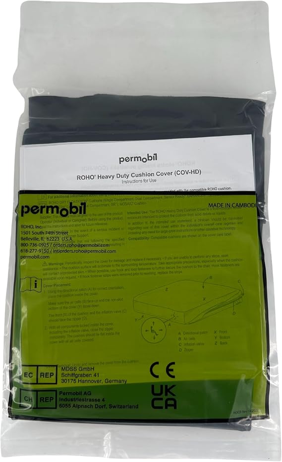 Roho Heavy-Duty Cushion Cover, 17.75 x 17 x 2.25 for Low Profile Cushions Breathable & Water-Resistant Part # COV-HD99LP