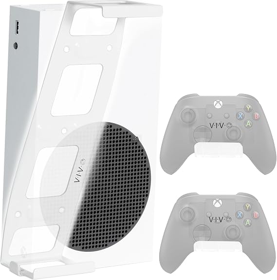 VIVO Steel Wall and Under Desk Mount Bracket Designed for Xbox Series S Gaming Console, Horizontal and Vertical Display, Open Design, White, Mount-XSSU1 [Xbox_Series_x]...
