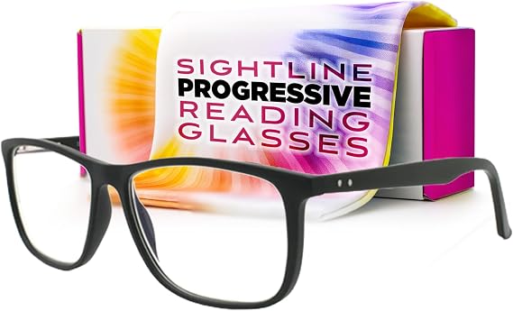 Sightline 6006 Progressive Reading Glasses Comfortable, Multifocal Readers for Men & Women Medium to Wide Fit