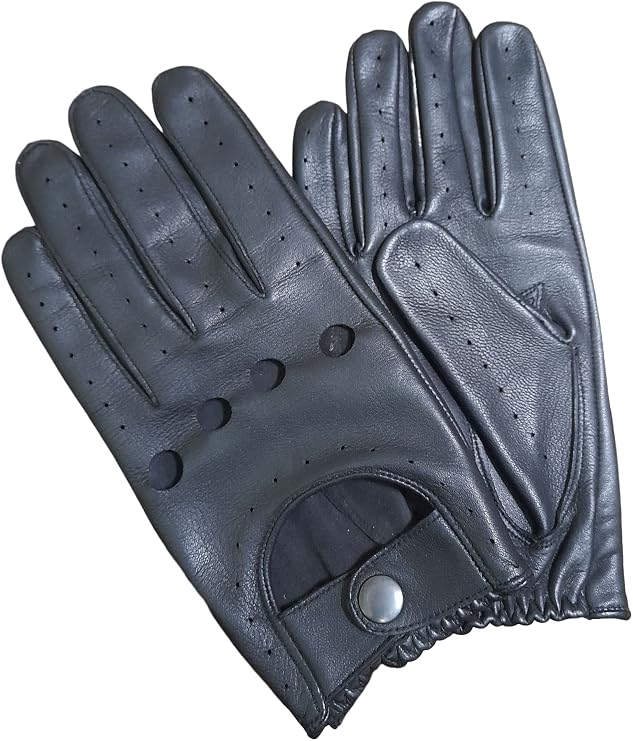 Driving Gloves for men - Car Driving Gloves - Men Leather Driving Gloves
