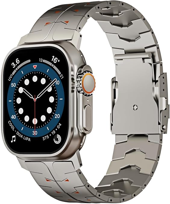 MOLOSLEEVE Titanium Band for Apple Watch Ultra 3/2/1, Wider Body 26mm with Secure Clasp, No-Gap Fit, Lightweight