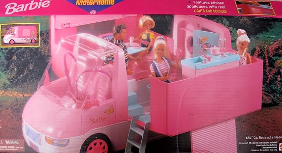 Barbie MOTORHOME "Magical" TRAVELING MOTOR HOME Van w LIGHTS & SOUNDS (1996)
