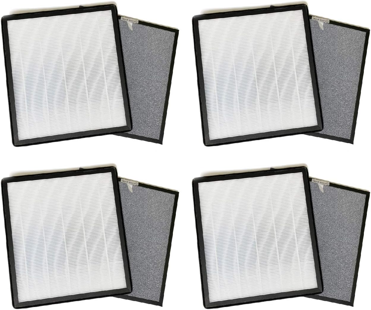 Nispira HSP001 Filter Replacement for Smart True HEPA Air Purifier 5-in-1 True HEPA Activated Carbon Cold Catalyst, 4 Set