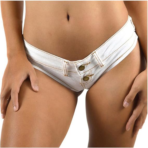Micro Mini Booty Shorts Women Low Rise Sexy Denim Jean Summer Stretchy Tiny Hot Shorts