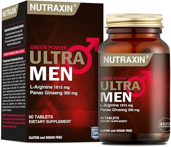 Nutraxin Green Power Ultra Men L-Arginine 60 Tablet Takviye Edici Gıda