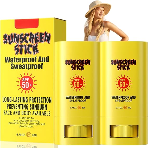 Sunscreen Stick,Sunscreen Stick SPF 50+,SPF 50 Su/nscreen for Face & Body,Non Greasy Waterproof Suns/creen St/ick,Long Lasting Face Sun Cream with Centella,Su/nscreen Fa/ce Protection from UV Damage