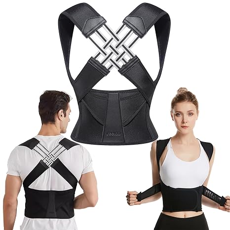 Adjustable Back Posture Belt,Posture Corrector for Women and Men, Back Brace Fully for Spine, Shoulder,Providing Pain Relief from Neck, Shoulder,Office Home Gym Unisex,2XL