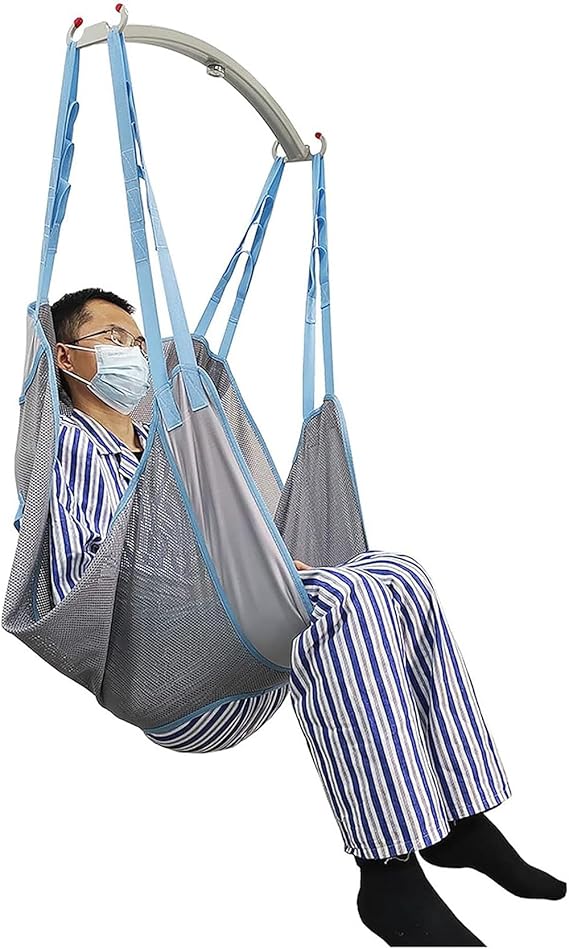 Patient Lift Sling Full Body Hoyer Lift Sling for Home Use, Universal Hygiene Sling Patient Assist Sling for a Patient Transfer and Toileting with The Aid of a Patient Hoist(Size:X-Large)
